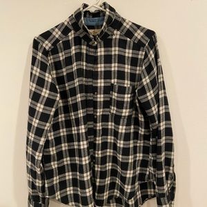white and black flannel